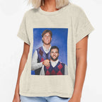 Football Jaxson Dart And Cam Skattebo T-Shirt - Novelty Apparel for Adults