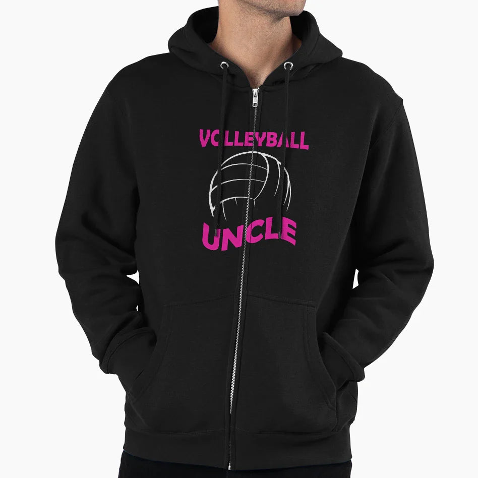 Volleyball Uncle Sports Athletic Hoodie - Custom Art Print Unisex