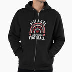 Just Who Loves Football Hoodie - Casual Everyday Wear for Adults