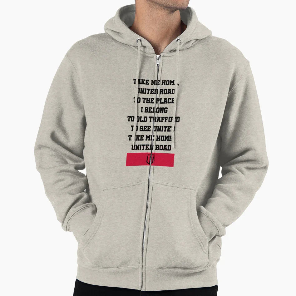 Take Me Home United Road Utd Fan Hoodie - Casual Everyday Wear Men Women