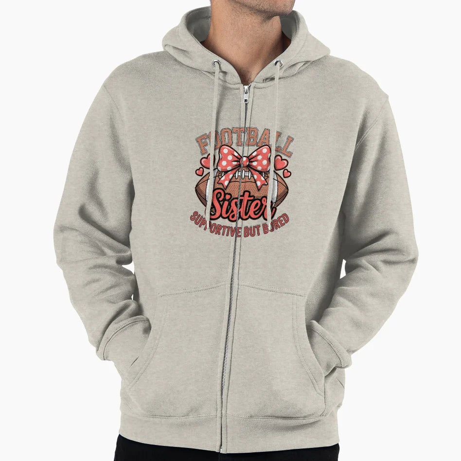 Football Sister Hoodie - Trendy Graphic Unisex