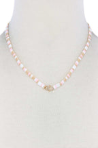 Hamsa Hand Charm Color Block Necklace