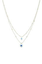 Seed Bead Evil Eye Pendant Layered Necklace