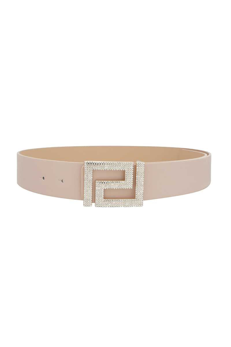 Rhinestone Pave Geo Shape Belt