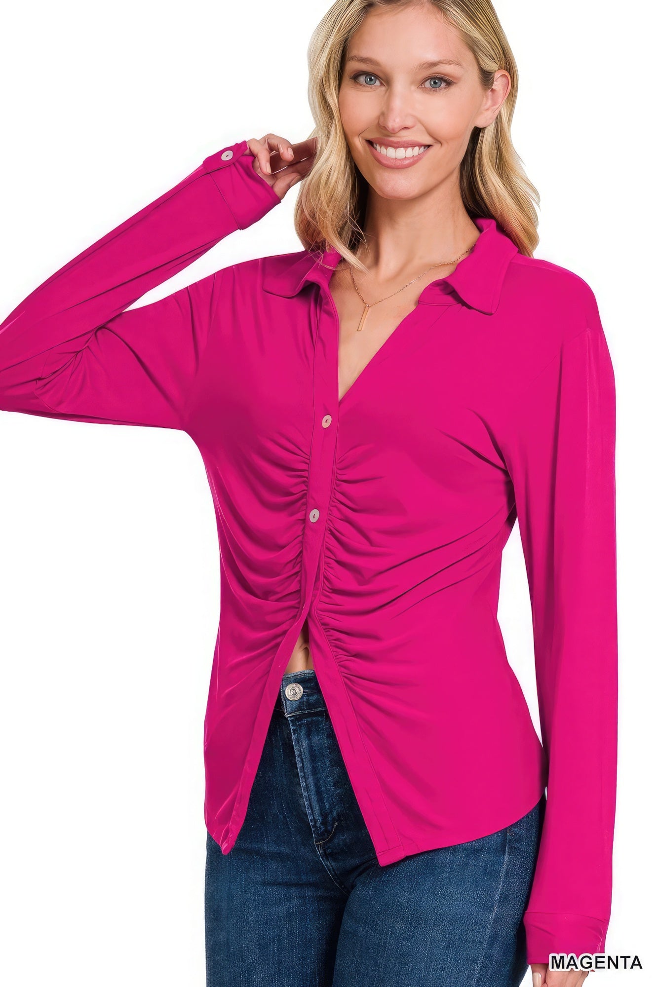 Stretchy Ruched Shirt