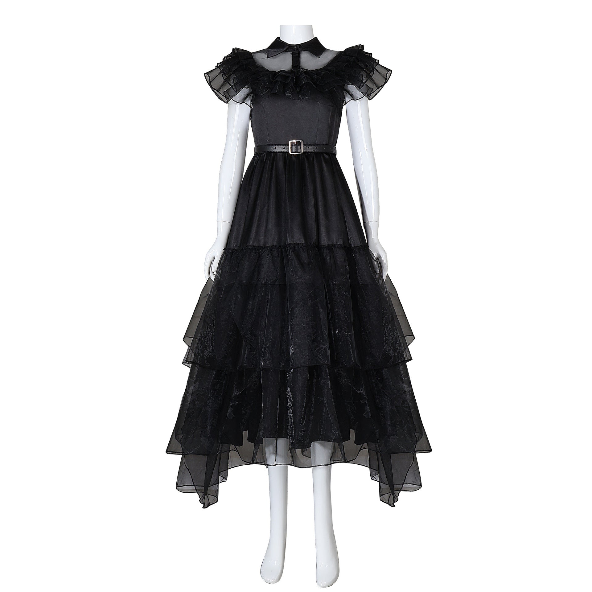 Wednesday Adams family cos American drama with the same prom dress skirt wednesday black dress