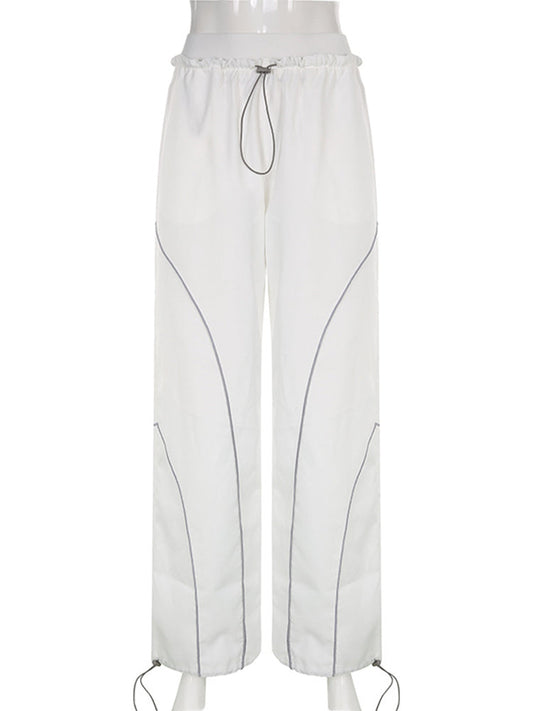 White Baggy Loose Wide Leg Pants