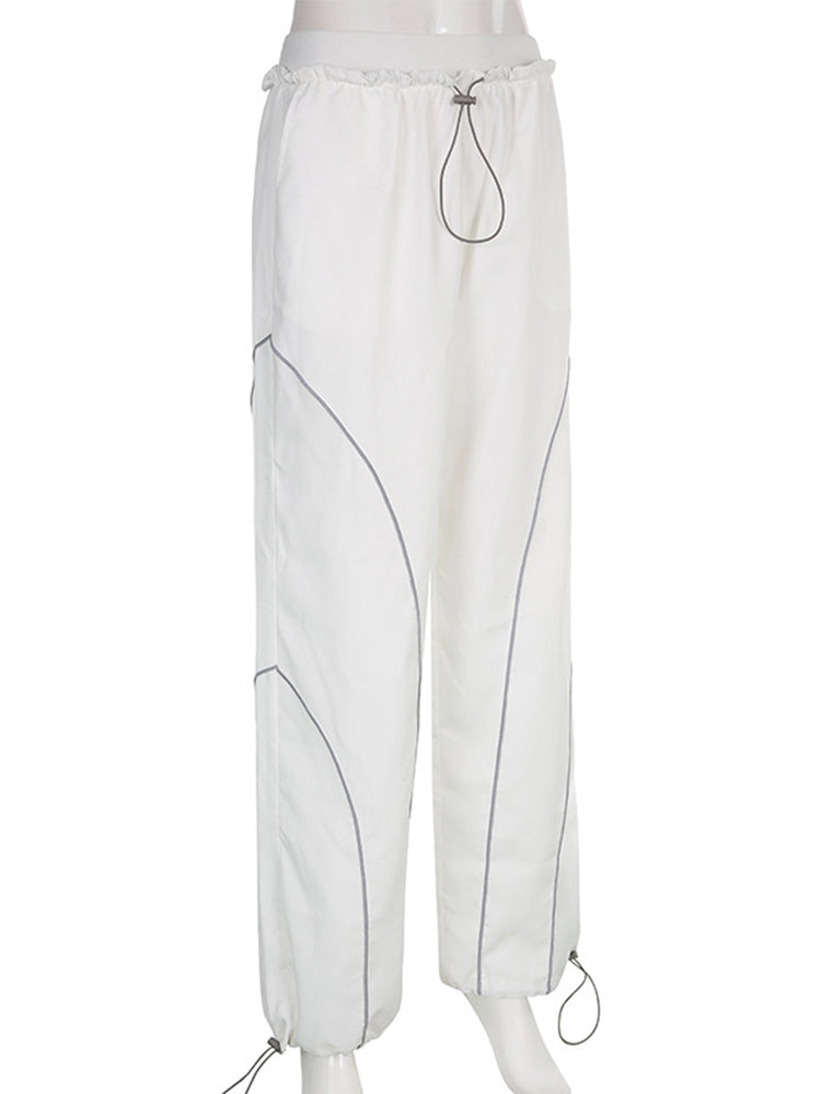 White Baggy Loose Wide Leg Pants