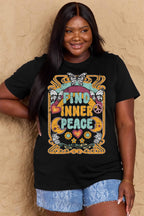 Simply Love Full Size FIND INNER PEACE Graphic Cotton T-Shirt