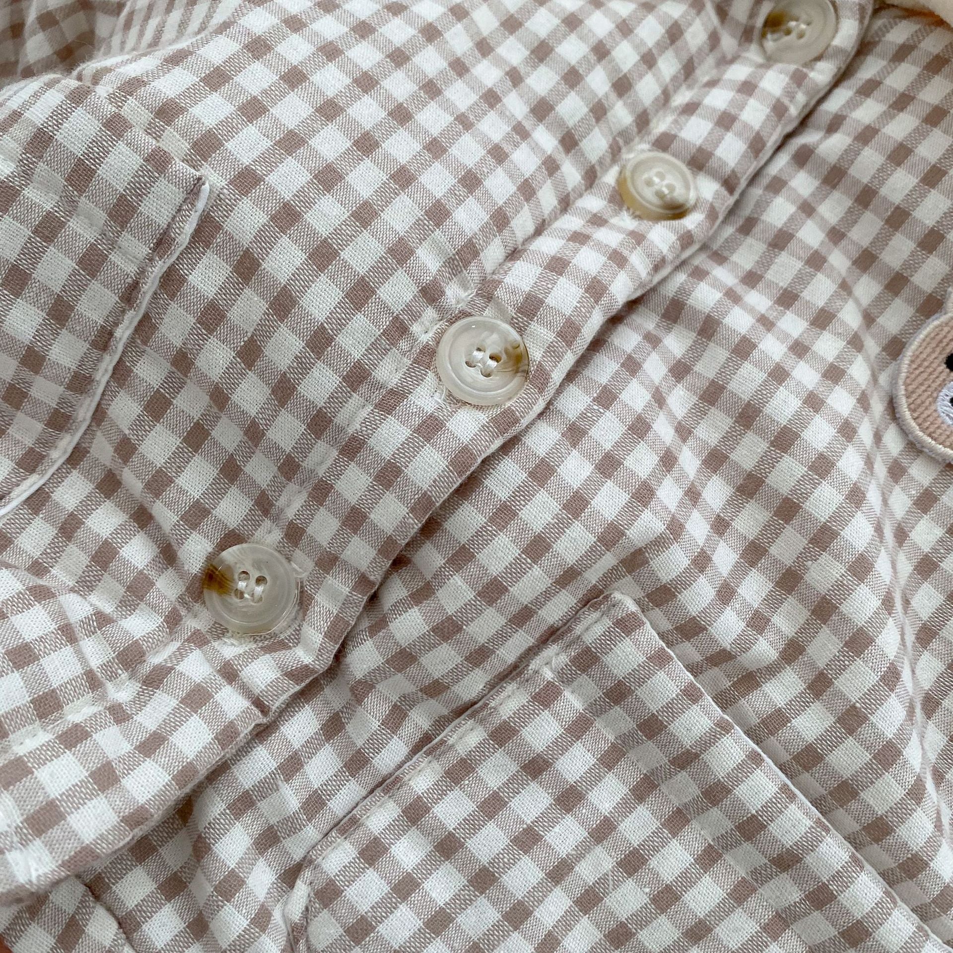 NewBorn Baby Winter Coat Girls and Boys Korean-style Plaid Bear Quilted To Keep Warm Cotton-padded Jacket Thickened Children's Cotton Clothes