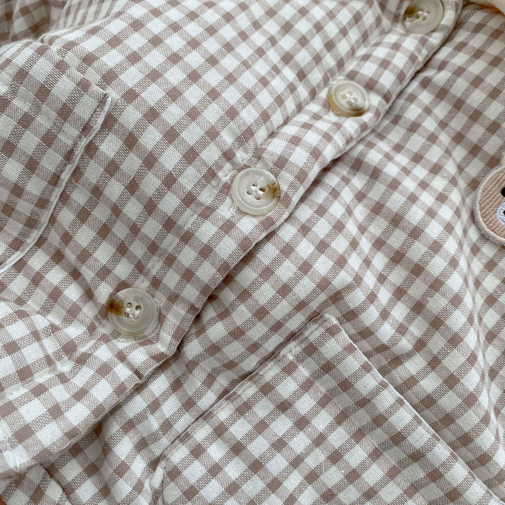 NewBorn Baby Winter Coat Girls and Boys Korean-style Plaid Bear Quilted To Keep Warm Cotton-padded Jacket Thickened Children's Cotton Clothes