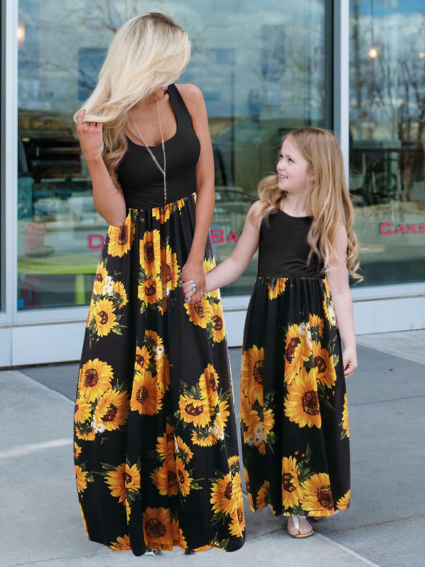 Girls Floral Tank Dress