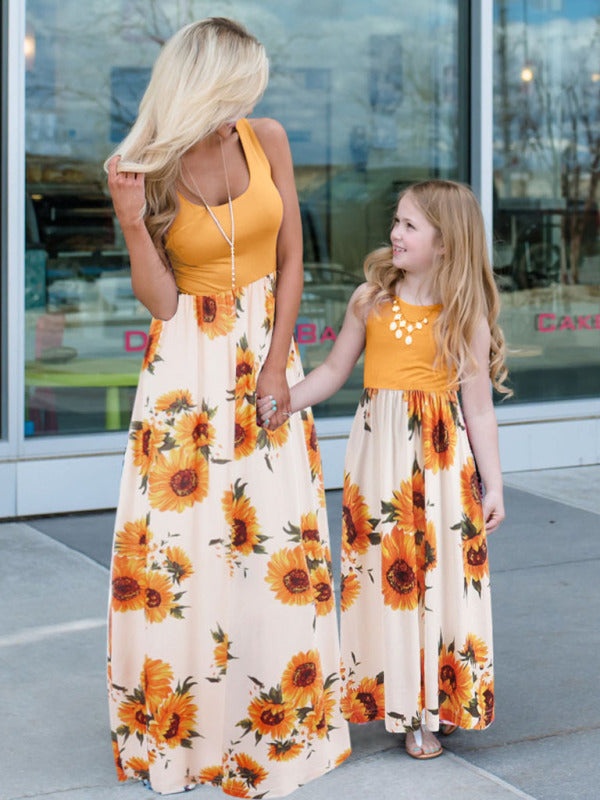 Girls Floral Tank Dress