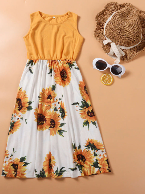 Girls Floral Tank Dress